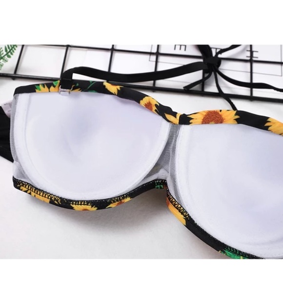 CLEARANCE Sunflower Fields Bandeau 2Pc Bikini Swimsuit - Picture 5 of 6